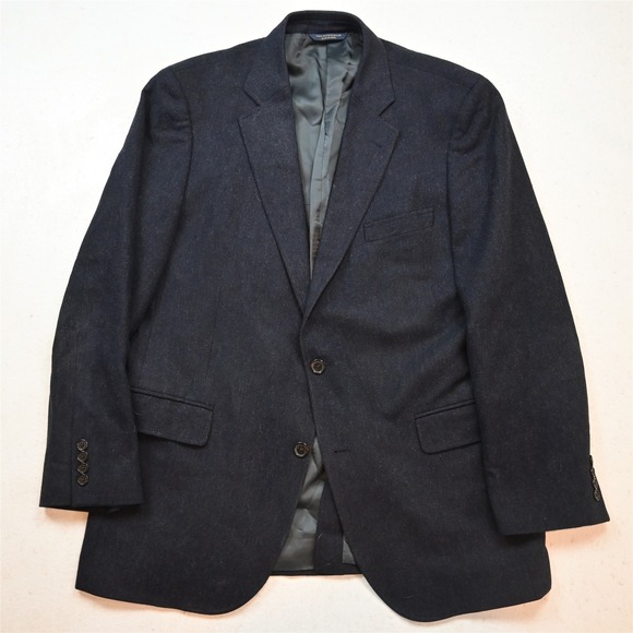 Brooks Brothers 42L Blue 1818 Madison Wool Moon Tweed Blazer Jacket Sport Coat